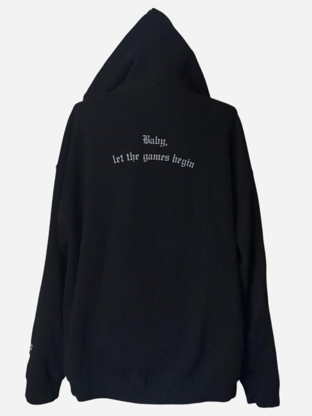 Reputation Era Inspired Black Hoodie XL Oversized Gothic “Ready For It?” - Picture 6 of 8